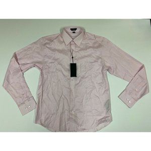 vardama button down shirt mens L pink tailored fit
